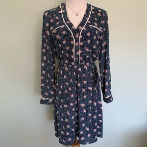 Anthropologie DR2 Floral Long Sleeve Dress